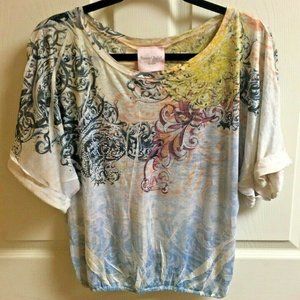 Romeo & Juliet Couture Dolman Sleeve XS Top Sheer